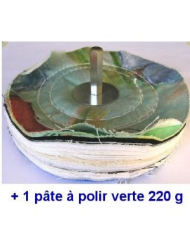 LOT DISQUE POLISSEUR ET PATE A POLIR VERTE