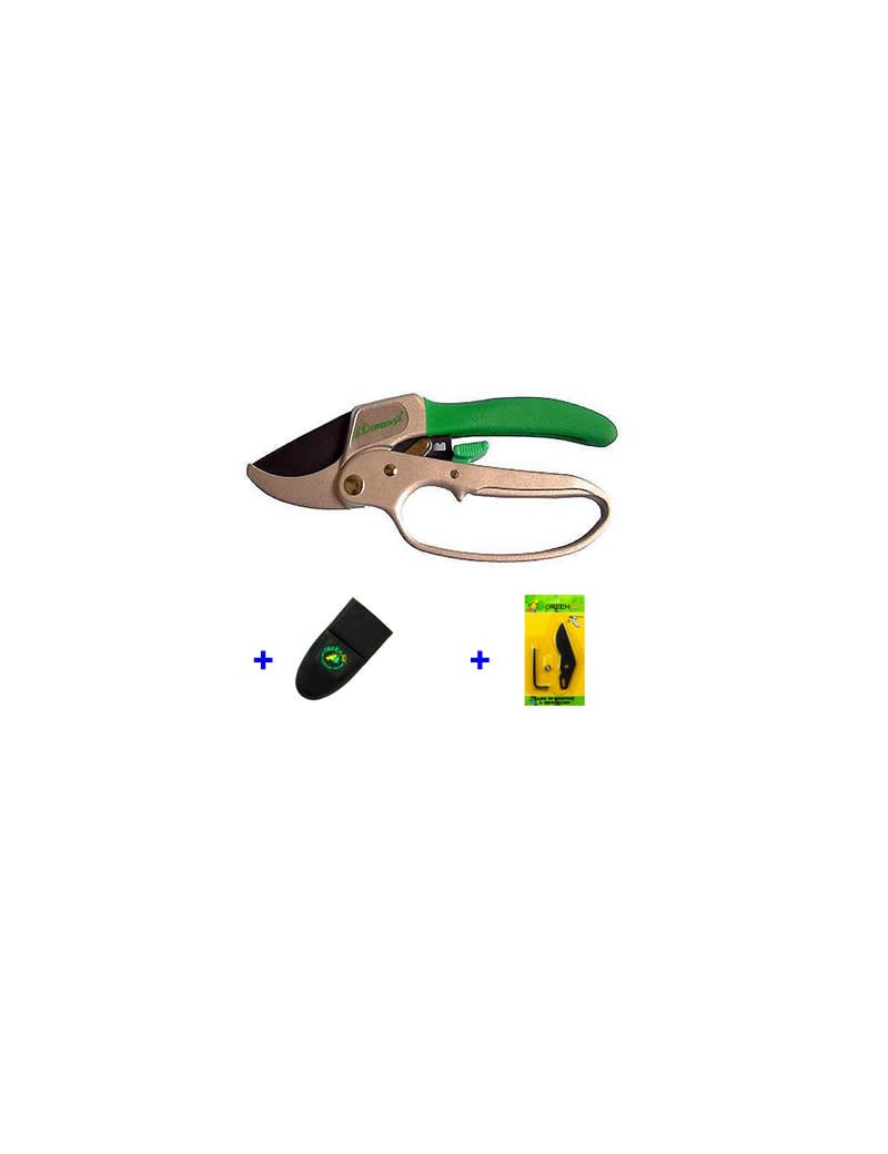 SECATEUR A CREMAILLERE + LAME ET RESSORT DE RECHANGE GREENTECH SECATEUR A CREMAILLERE + LAME ET RESSORT DE RECHANGE GREENTECH