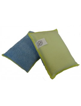 EPONGE MICROFIBRE 2 EN 1 (Vendue par lot de 2)