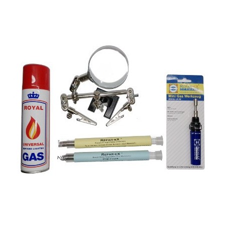 Lot Mini Chalumeau Micro Soudeur Brasures Canette de Gaz Troisième Main Reparex