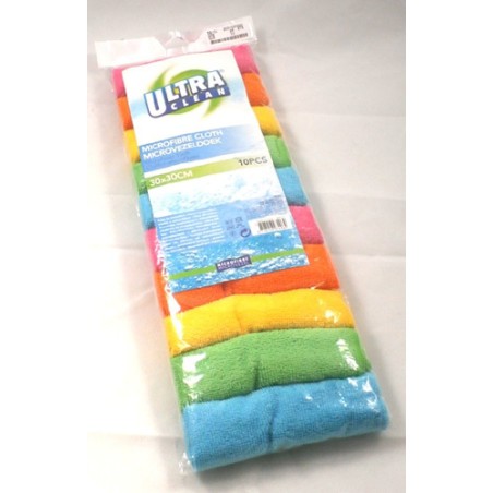 Chiffons microfibre 30×30 – Lot de 4 ou 10 – Multi‑usages