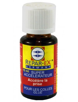 Accélérateur de colle Repar-ex en flacon de 15 ml.