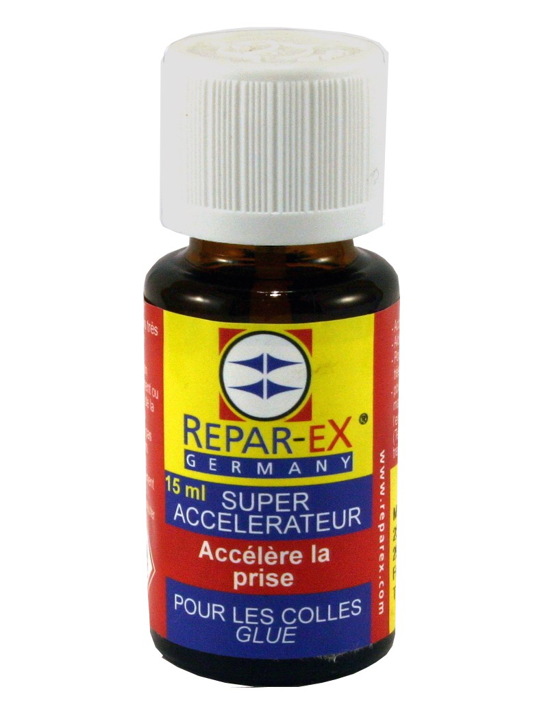 Accélérateur de colle Repar-ex en flacon de 15 ml.