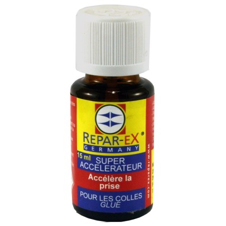Accélérateur de colle Repar-ex en flacon de 15 ml.
