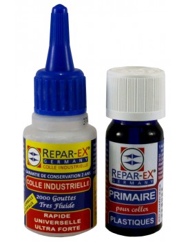 Lot de colle reparex 20 grammes de colle et 10 ml de primaire REPAR EX