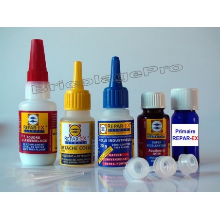Repar-ex - 5 produits de collage plus la colle textile tissu Reparex
