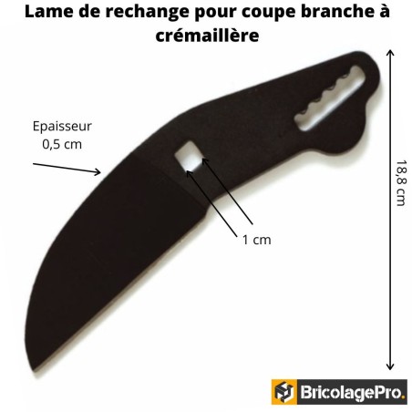 Lame + Ressort pour Cisaille Coupe‑Branches à Crémaillère