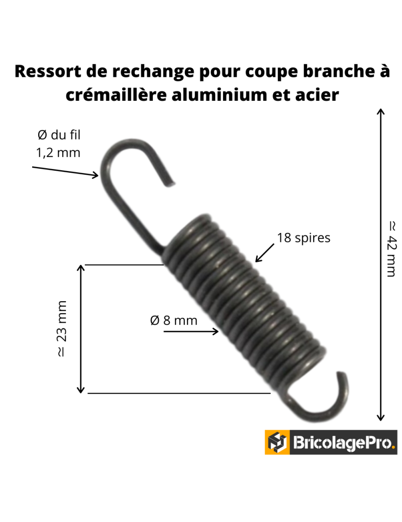 Ressort de rechange coupe branches à crémaillère