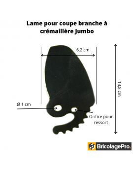 Lame de rechange pour coupe branche jumbo jimbo à crémaillère