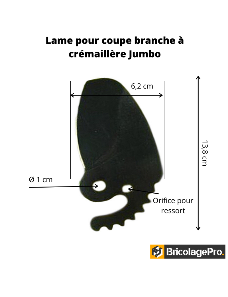 Lame de rechange pour coupe branche jumbo jimbo à crémaillère Lame de rechange pour coupe branche jumbo jimbo à crémaillère