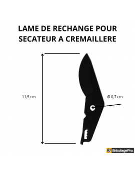 La me de rechange pour sécateur à crémaillère