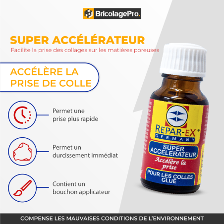 Accélérateur de colle Repar‑ex 15 ml – Activateur cyanoacrylate