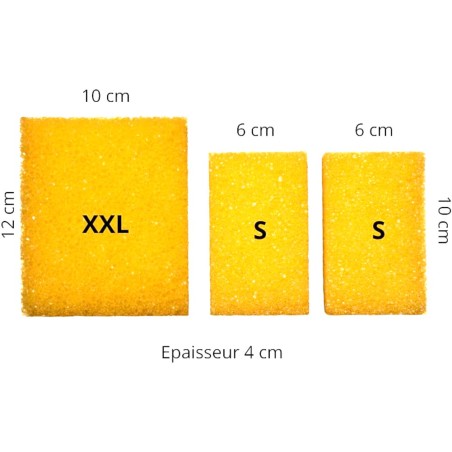 Éponges pour pierre d’Argent / Pierre d’Argile – Formats XXL & S (3 lots au choix)