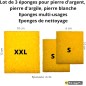 Éponges pour pierre d’Argent / Pierre d’Argile – Formats XXL & S (3 lots au choix) Éponges pour pierre d’Argent / Pierre d’Argile – Formats XXL & S (3 lots au choix)