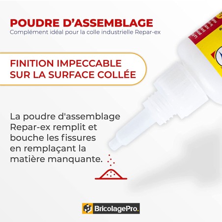 Poudre d’assemblage Repar-ex – Additif de renfort pour collage 15 g, 30 g ou 60 g