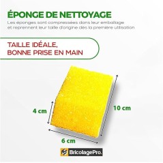 Éponges de nettoyage multi‑usages – Pierre d’argent, pierre blanche, pierre d’argile